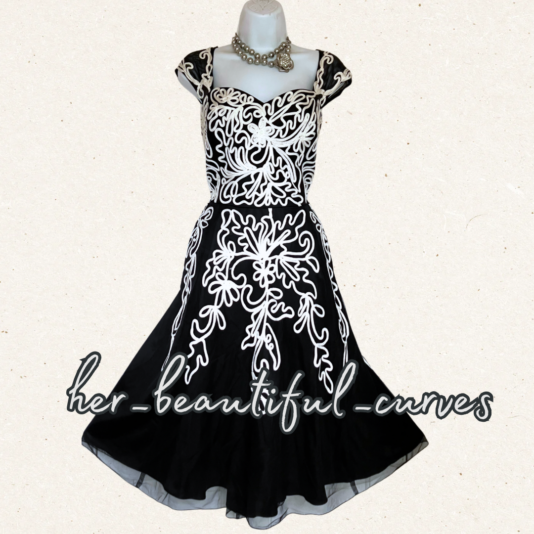 JOANNA HOPE TAPE WORK WEDDING OCCASION PARTY DRESS SIZE 20