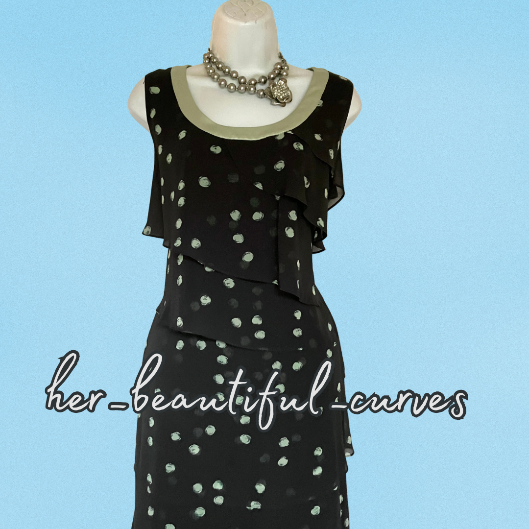 JACQUES VERT POLKA DOTS WEDDING OCCASION PARTY DRESS & JACKET SIZE 18