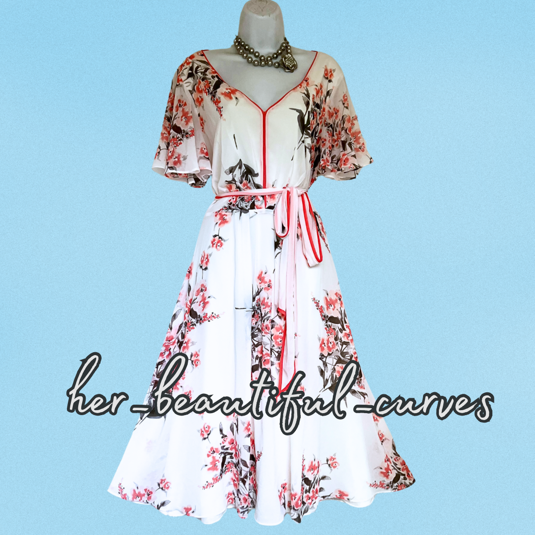 JACQUES VERT FLORAL PRINT WEDDING OCCASION PARTY DRESS SIZE 18