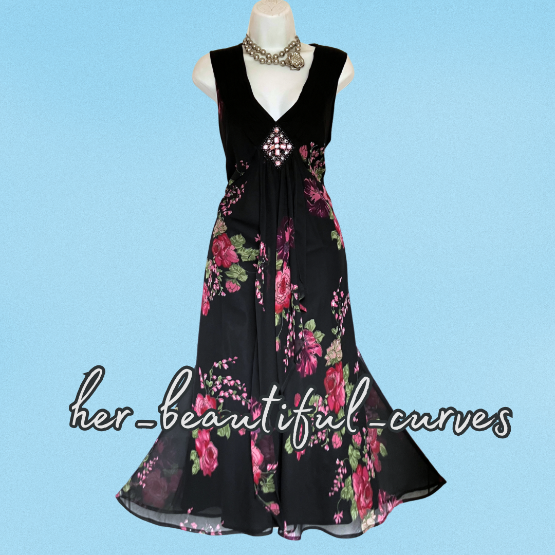 JOANNA HOPE FLORAL PRINT WEDDING OCCASION PARTY DRESS SIZE 20