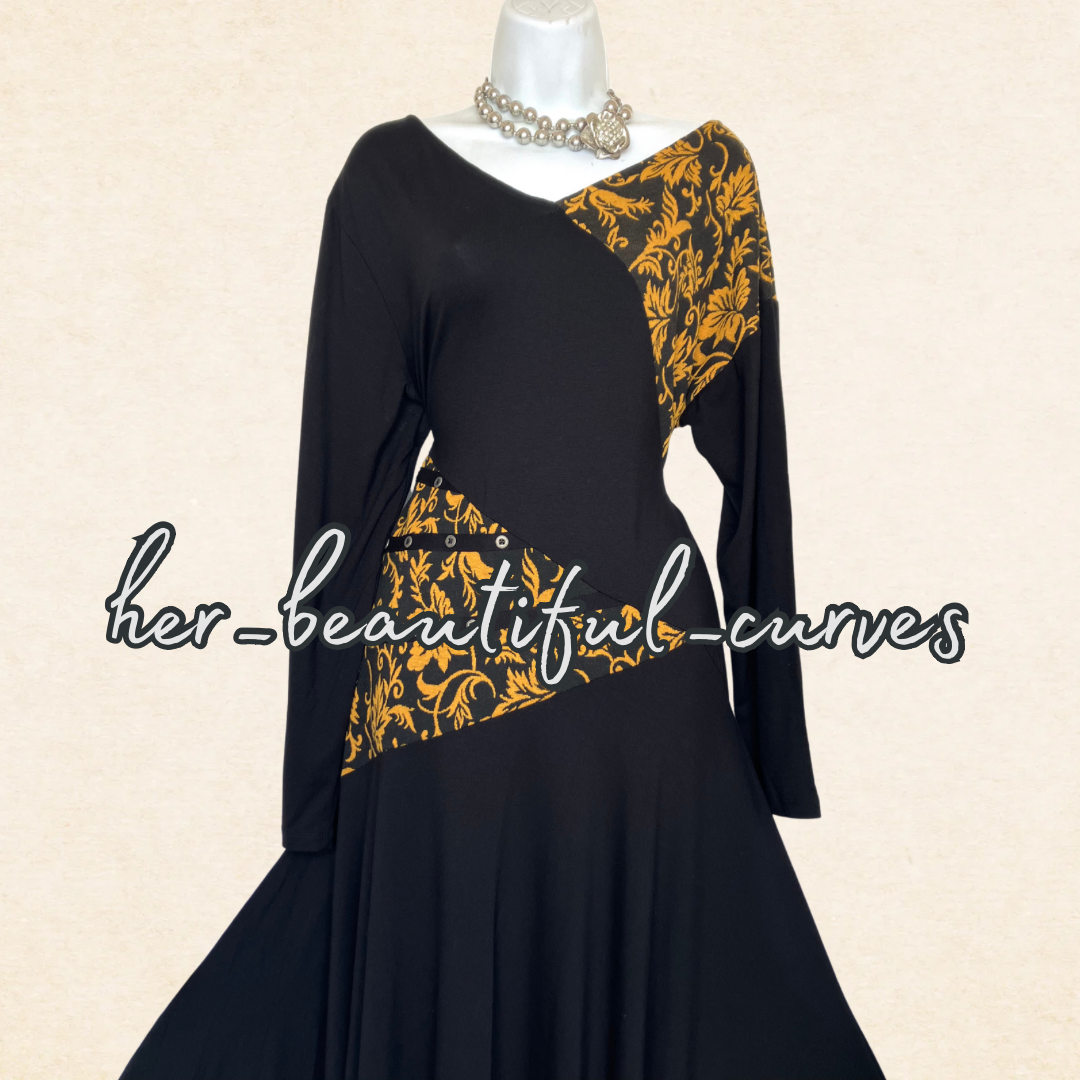 JOE BROWNS QUIRKY & UNIQUE JERSEY HANDKERCHIEF HEM PARTY DRESS SIZE 18