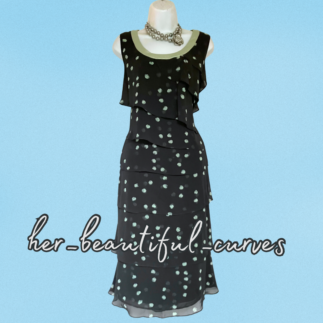JACQUES VERT POLKA DOTS WEDDING OCCASION PARTY DRESS & JACKET SIZE 18