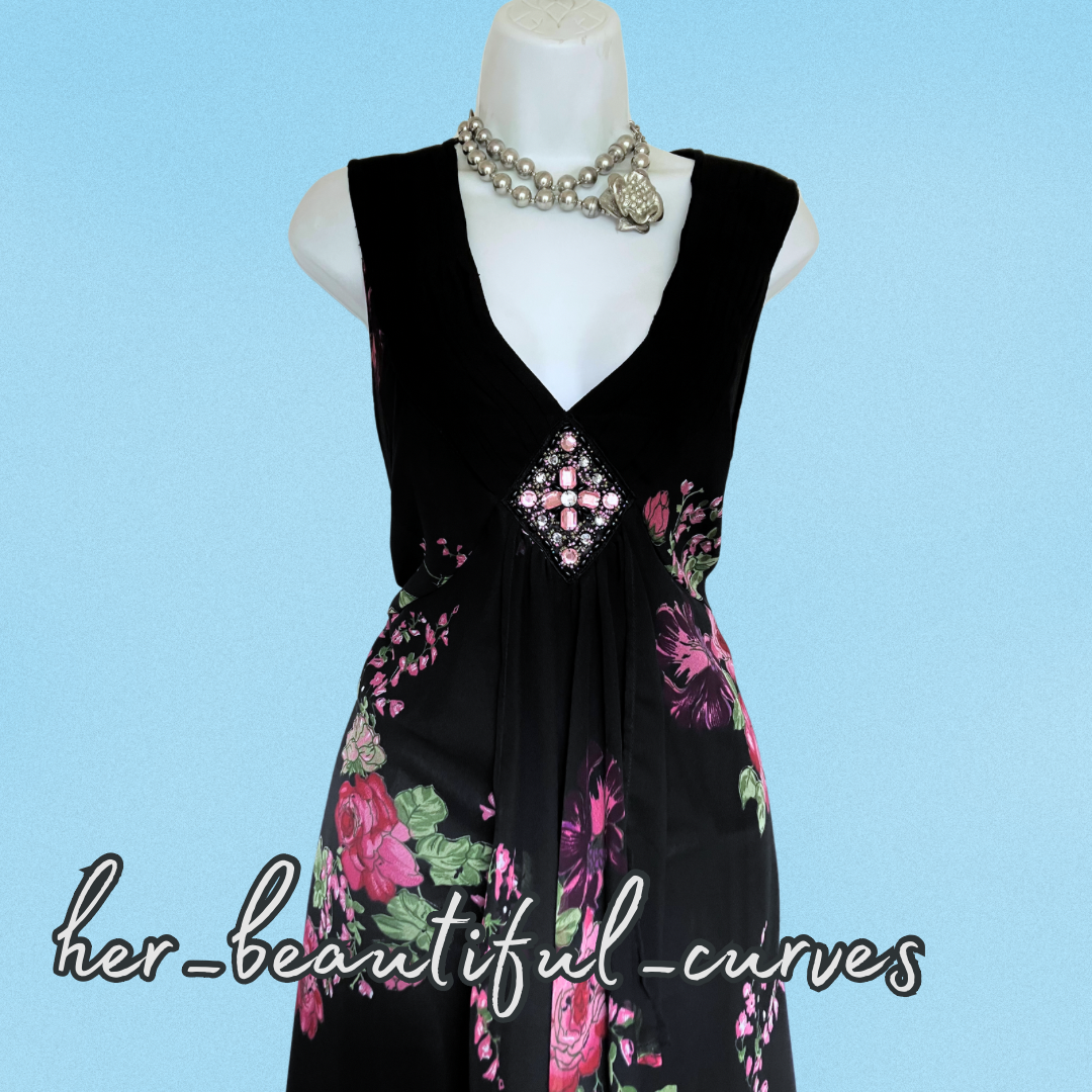 JOANNA HOPE FLORAL PRINT WEDDING OCCASION PARTY DRESS SIZE 20
