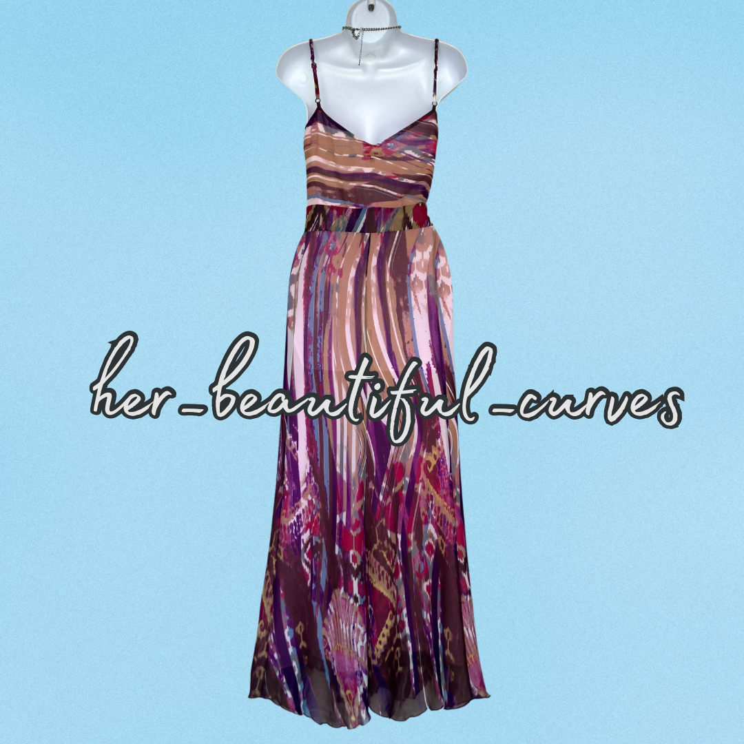 PER UNA ART DECO PRINT HANDKERCHIEF HEM COCKTAIL PARTY DRESS SIZE 20L