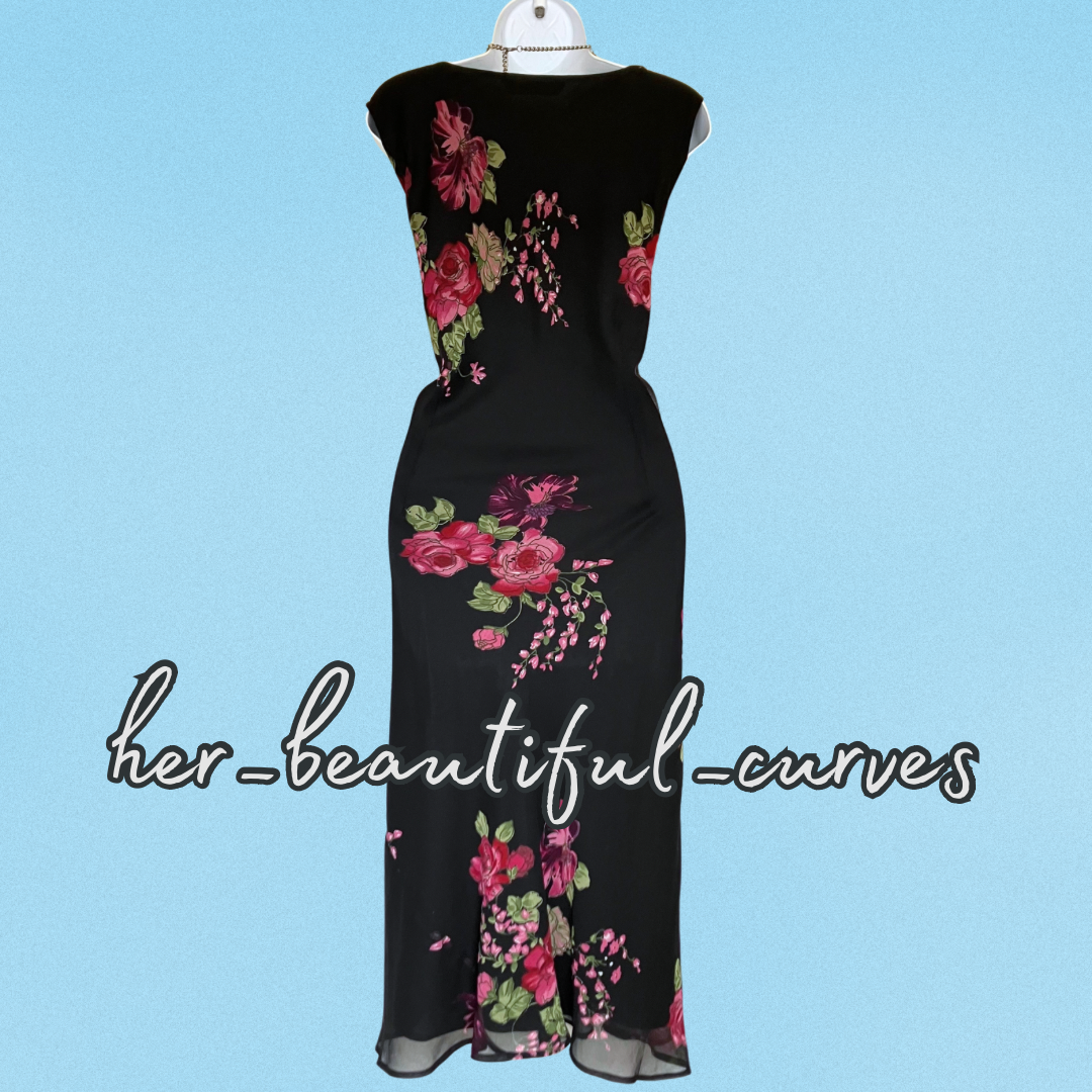 JOANNA HOPE FLORAL PRINT WEDDING OCCASION PARTY DRESS SIZE 20