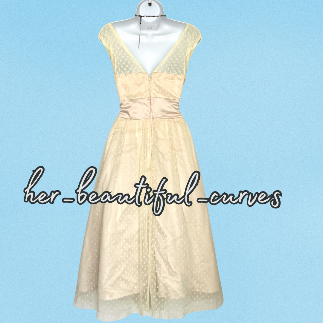 LINDY BOP POLKA DOTS VINTAGE STYLE OCCASION PARTY DRESS SIZE 20 fits 18