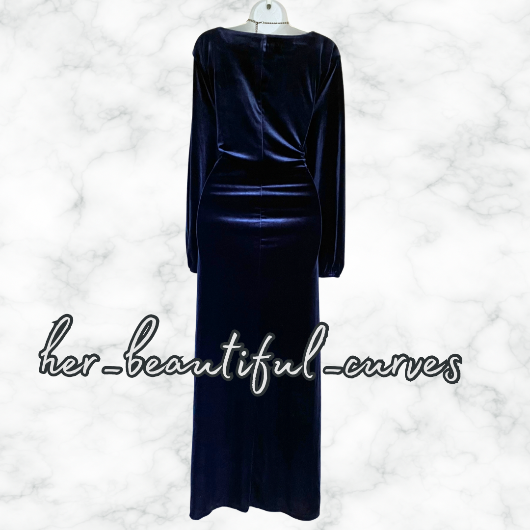 JOANNA HOPE RICH VELVET WEDDING OCCASION PARTY DRESS SIZE 24