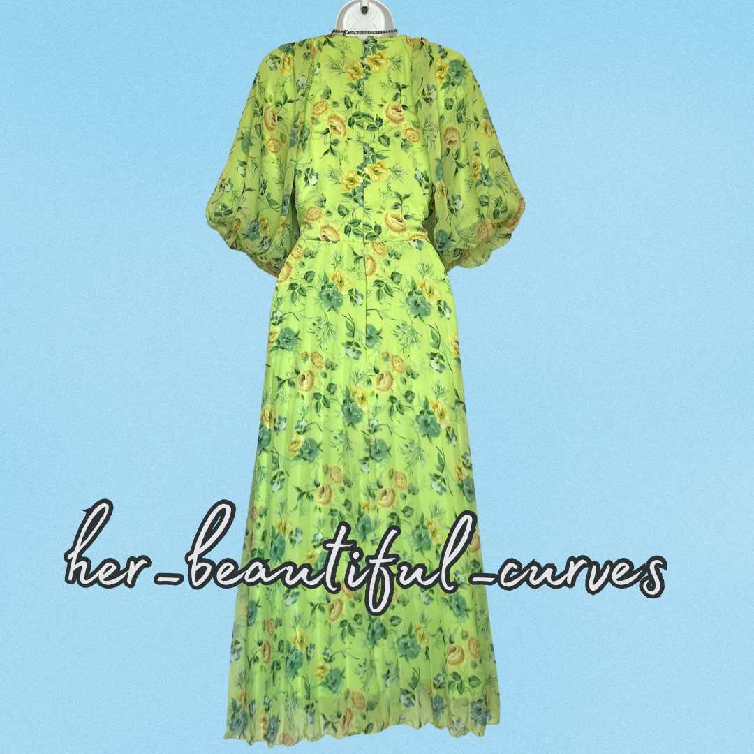 ASOS FLORAL PRINT WEDDING OCCASION PARTY DRESS SIZE 18