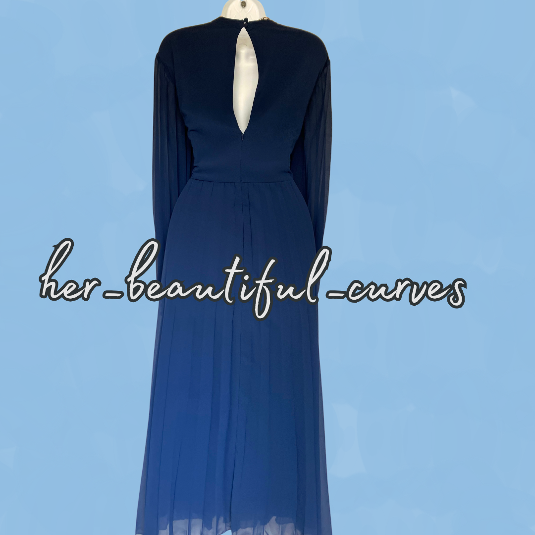 ASOS Embroidered FLORAL MIDI PLEAT OCCASION PARTY DRESS SIZE 18