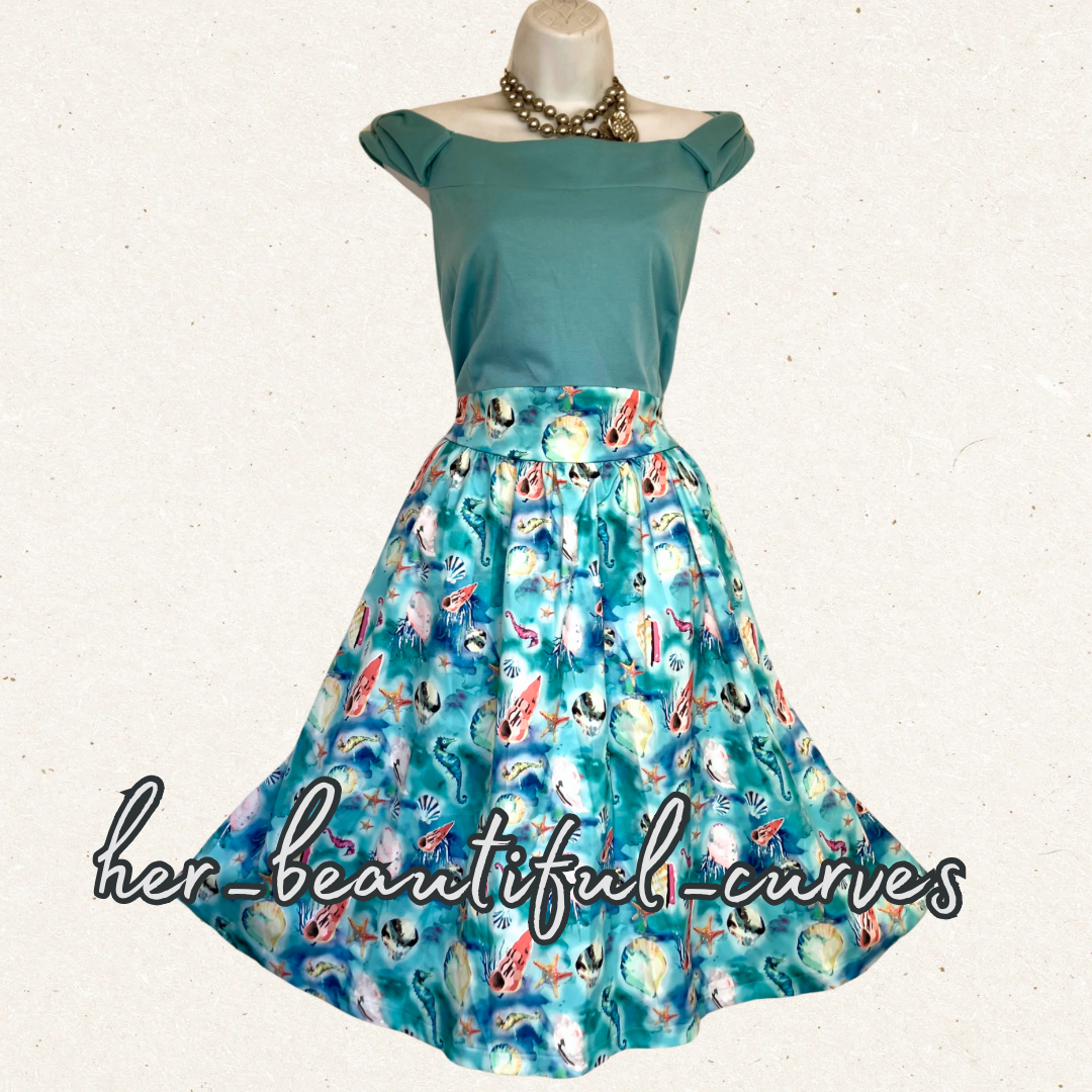 LINDY BOP SEA CREATURES PATTERN WEDDING OCCASION PARTY DRESS SIZE 20