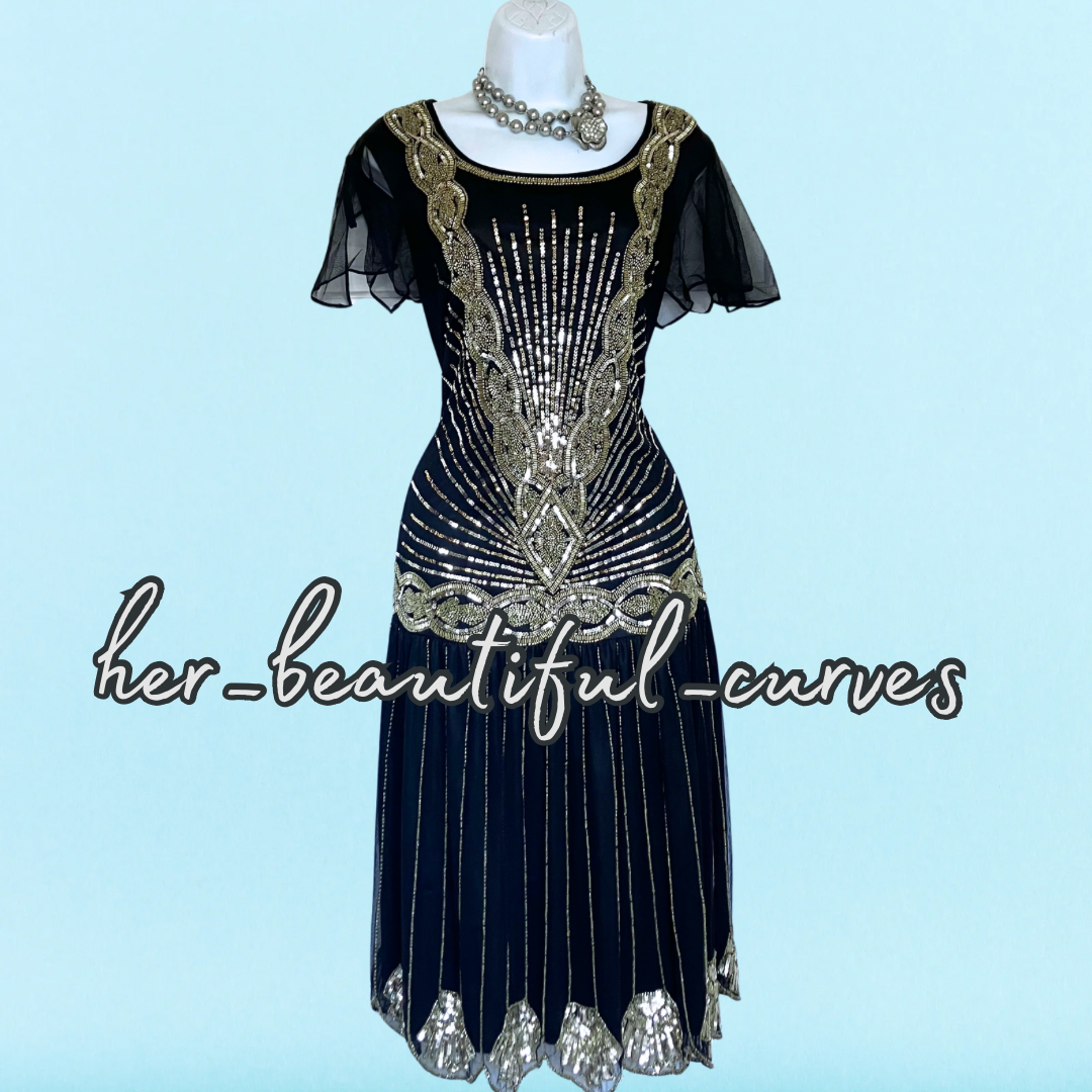 JOANNA HOPE 20s GATSBY OCCASION EVENING PARTY DRESS SIZE 16