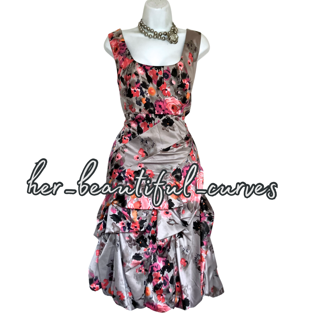 MONSOON VINTAGE STYLE FLARED COCKTAIL PARTY DRESS SIZE 22