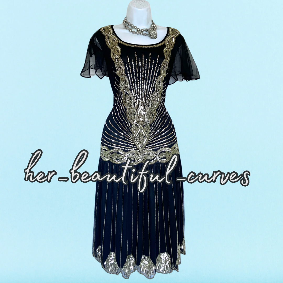JOANNA HOPE 20s GATSBY OCCASION EVENING PARTY DRESS SIZE 16