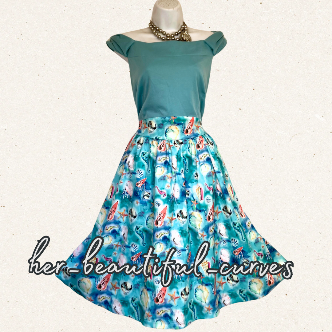 LINDY BOP SEA CREATURES PATTERN WEDDING OCCASION PARTY DRESS SIZE 20