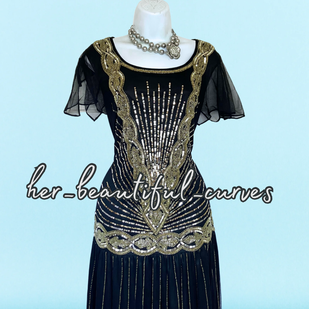 JOANNA HOPE 20s GATSBY OCCASION EVENING PARTY DRESS SIZE 16