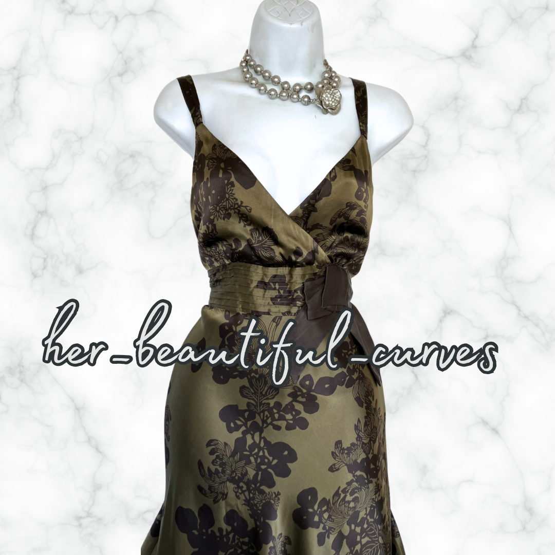 MONSOON SILK FLORAL OCCASION PARTY DRESS SIZE 14