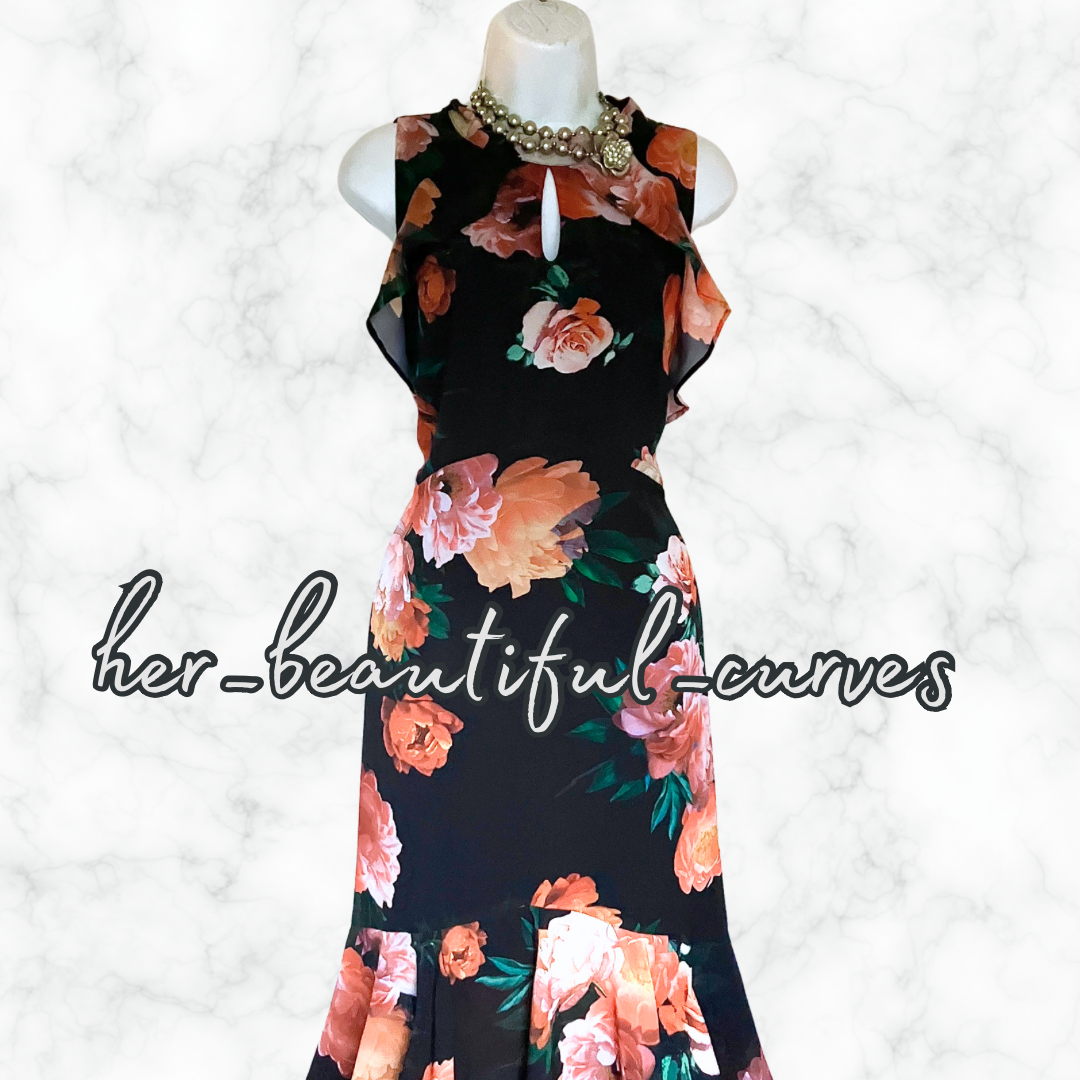 JOANNA HOPE FLORAL PRINT MAXI OCCASION WEDDING PARTY DRESS SIZE 20