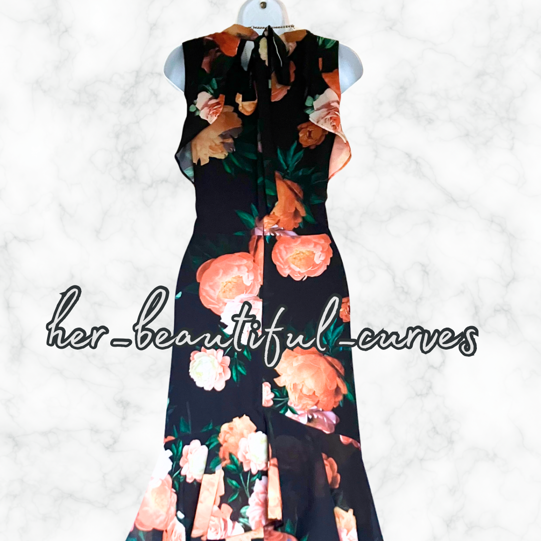 JOANNA HOPE FLORAL PRINT MAXI OCCASION WEDDING PARTY DRESS SIZE 20