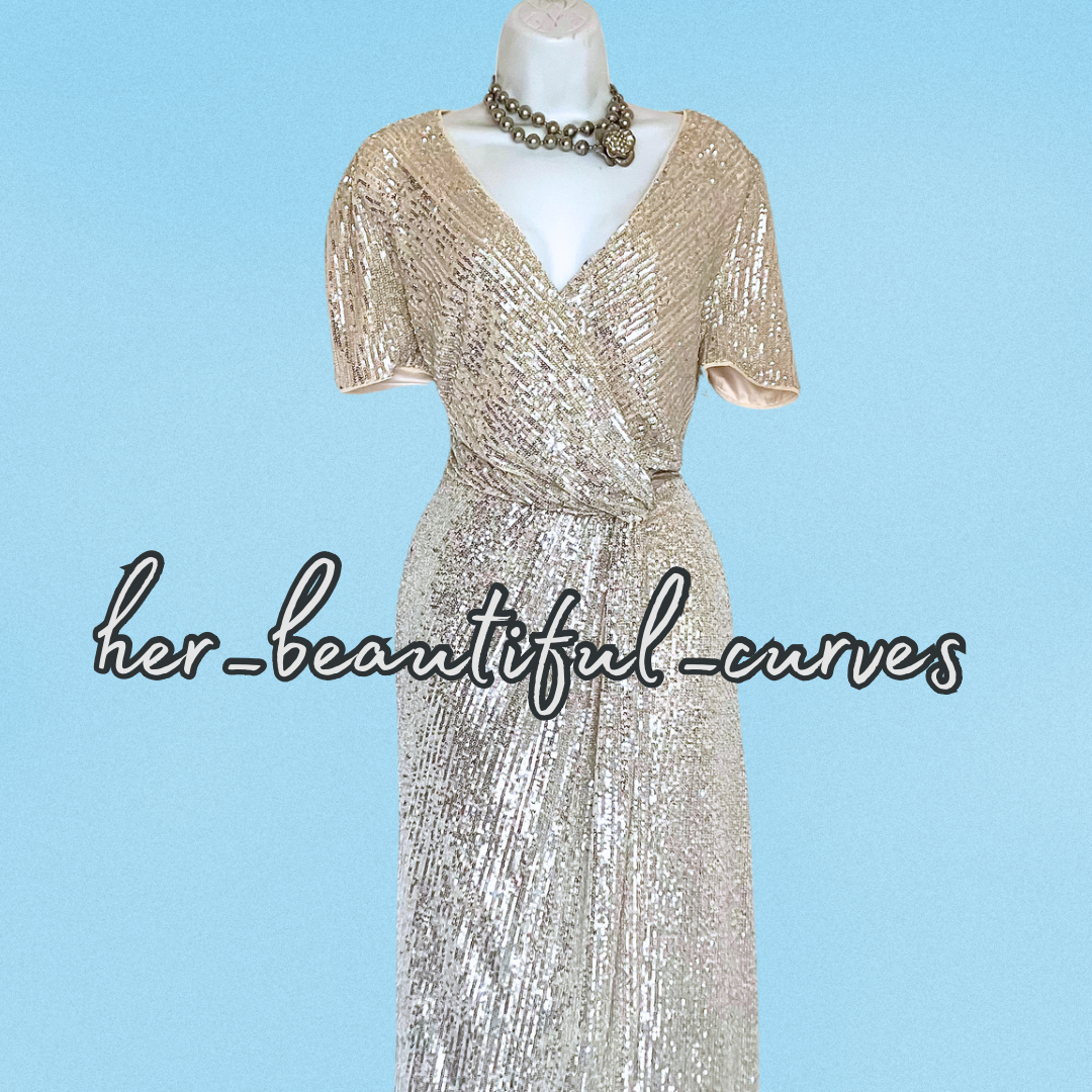 JOANNA HOPE SHIMMERING SEQUINS EVENING MIID PARTY DRESS SIZE 18