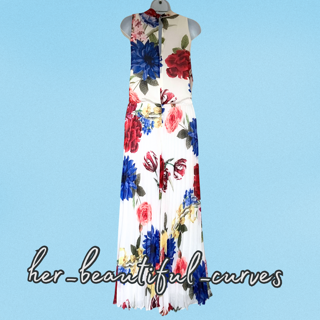 JOANNA HOPE FLORAL PRINT PLEATED WEDDING OCCASION PARTY DRESS SIZE 20