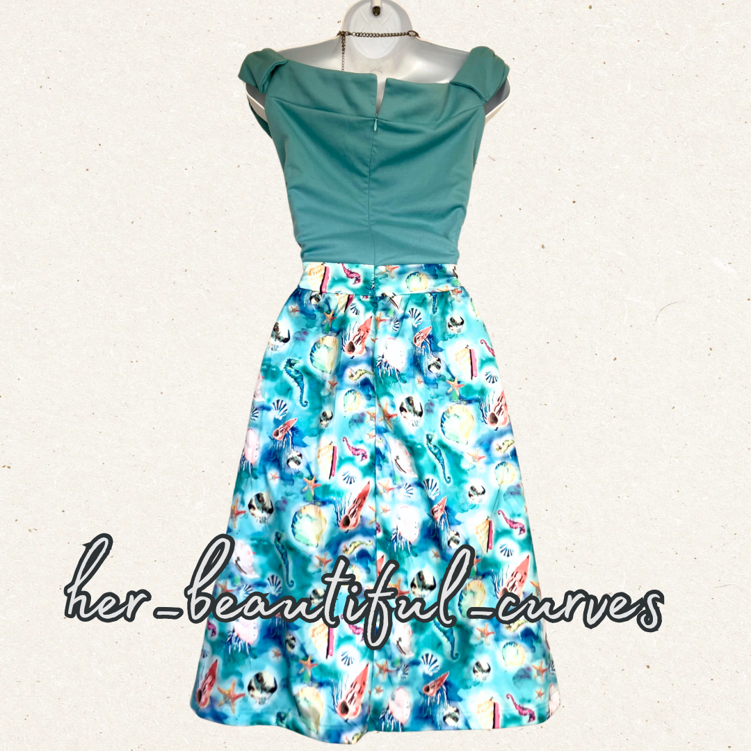 LINDY BOP SEA CREATURES PATTERN WEDDING OCCASION PARTY DRESS SIZE 20