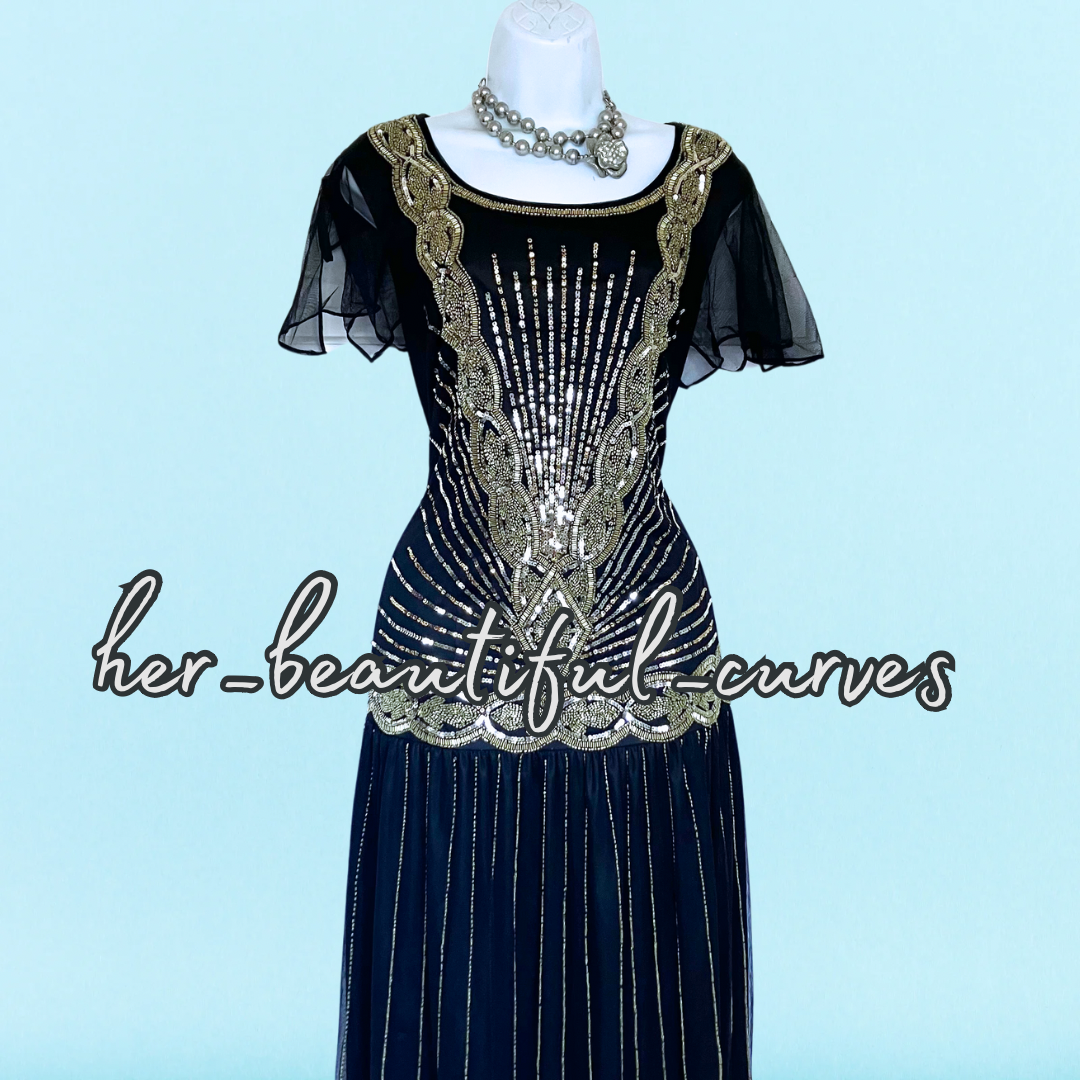 JOANNA HOPE 20s GATSBY OCCASION EVENING PARTY DRESS SIZE 16