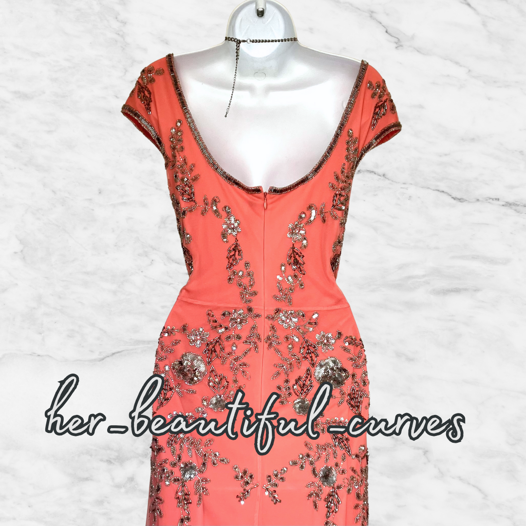 JOANNA HOPE SEQUINED BEADED EMBELLISHED WEDDING OCCASION PARTY DRESS SIZE 18 new