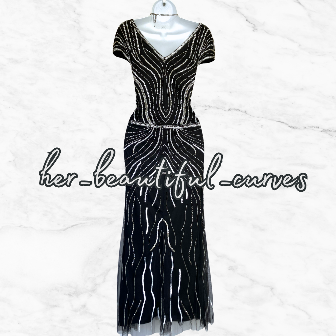 TOGETHER SEQUINED BEADED EMBELLISHED WEDDING OCCASION PARTY DRESS SIZE 18