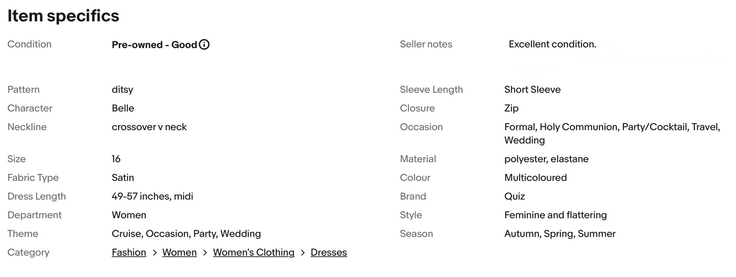 QUIZ DITSY PRINT WEDDING OCCASION PARTY DRESS SIZE 16