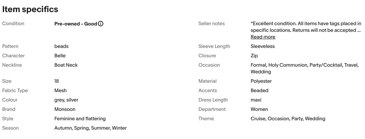 MONSOON BEADED EMBELLISHED WEDDING EVENING OCCASION PARTY DRESS SIZE 18