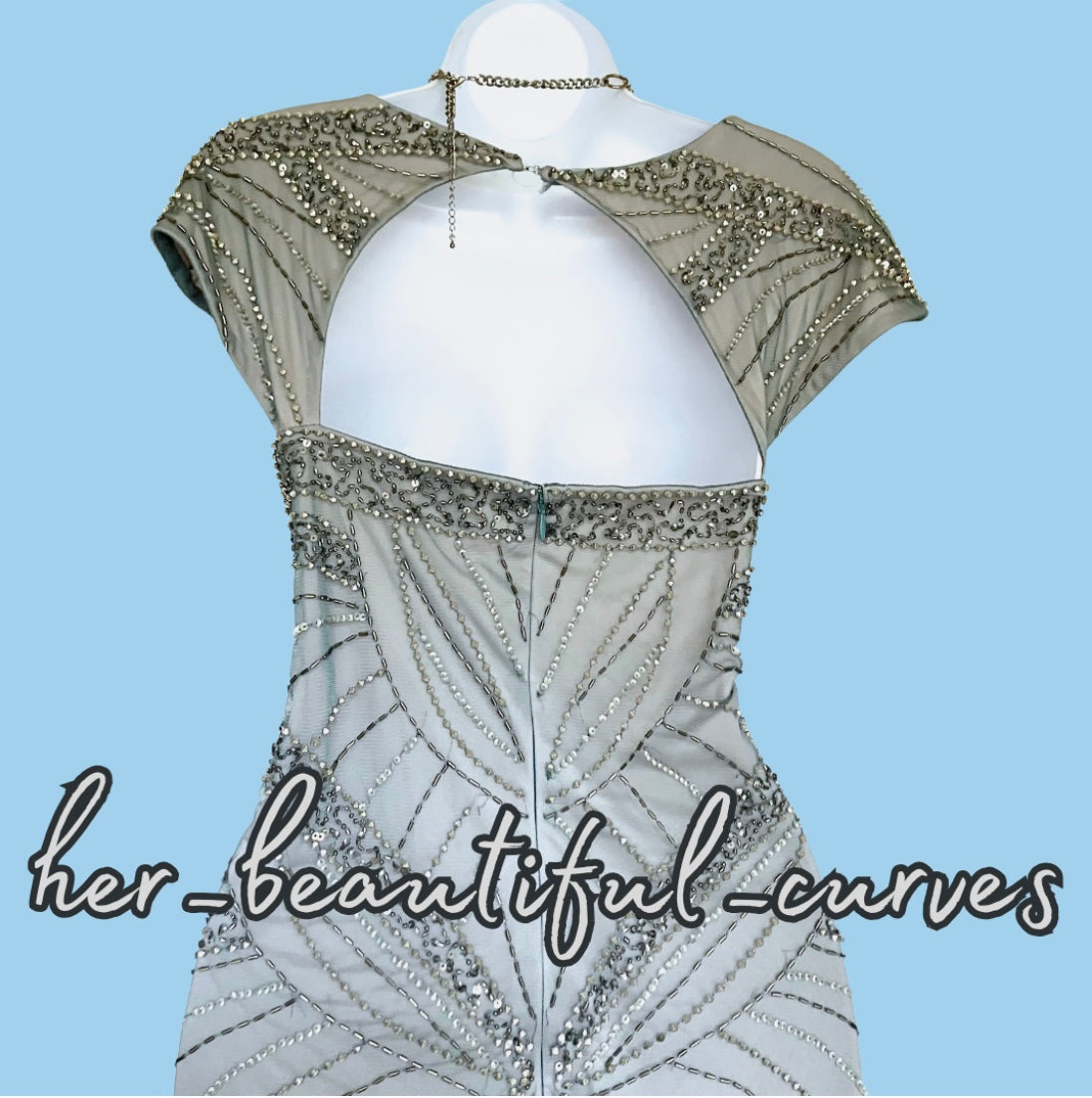 JOANNA HOPE Beaded Wedding Mother of the Bride Occasion Party Maxi DRESS SIZE 22