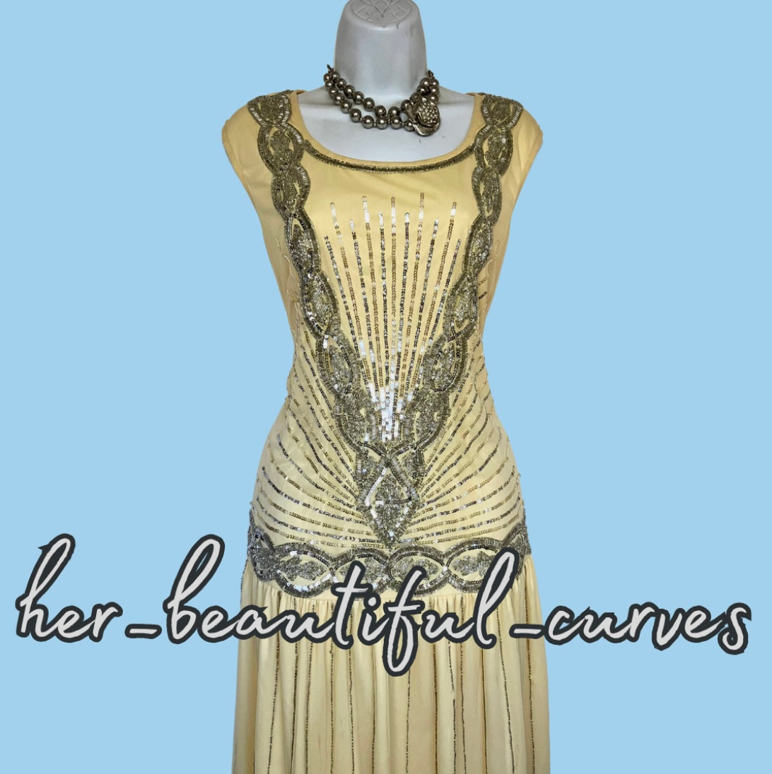 JOANNA HOPE 20s GATSBY OCCASION EVENING PARTY DRESS SIZE 16