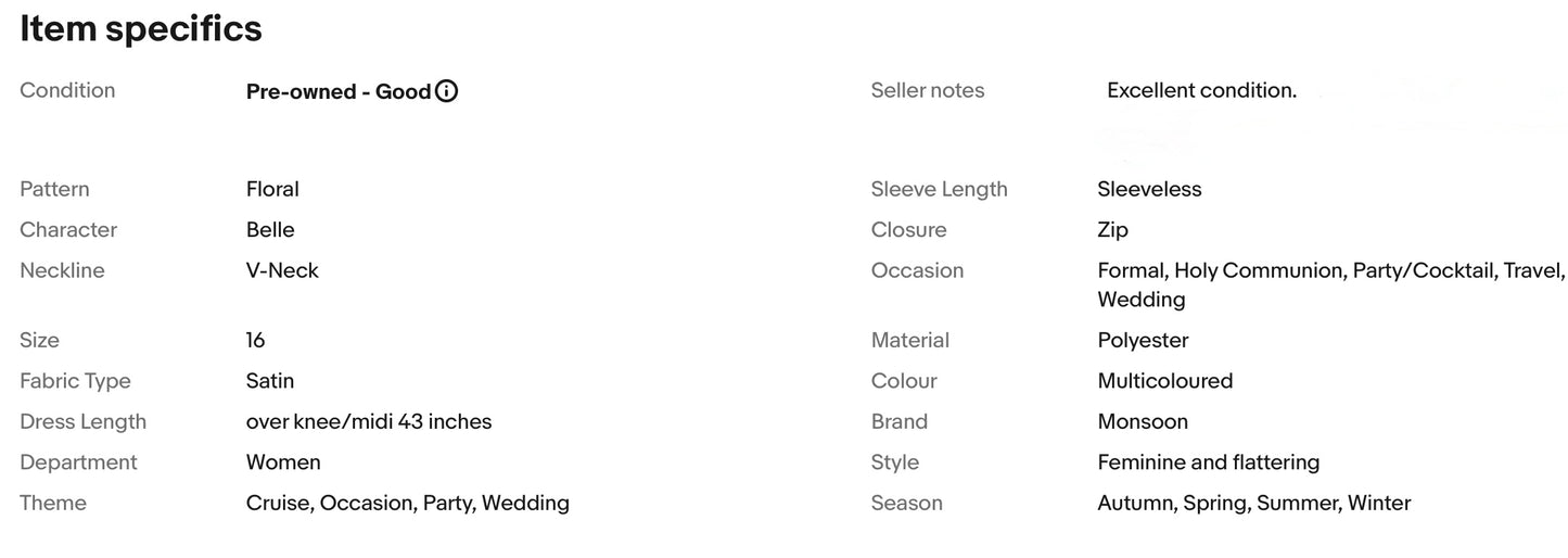 MONSOON FLORAL PRINT WEDDING OCCASION PARTY DRESS SIZE 16