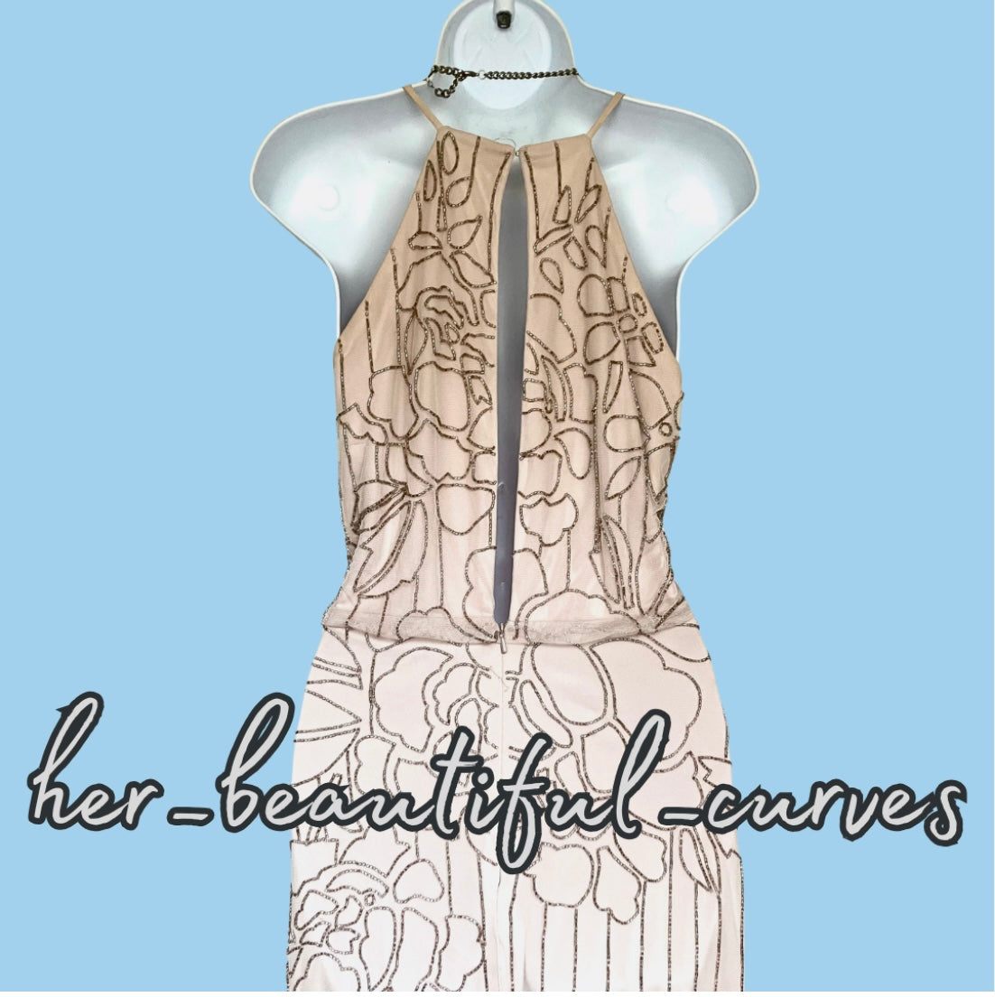 MONSOON HALTER NECK BEADED WEDDING OCCASION EVENING PARTY DRESS SIZE 22 new