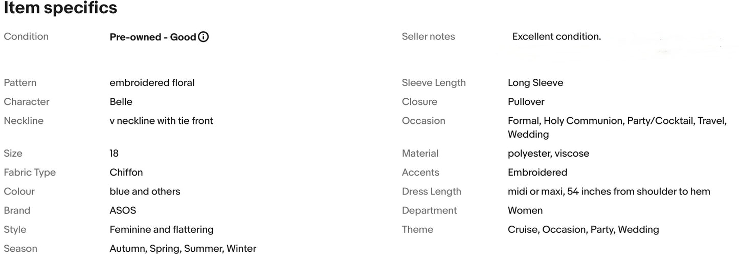 ASOS BLACK EMBROIDERED FLORAL OCCASION WEDDING PARTY DRESS SIZE 18