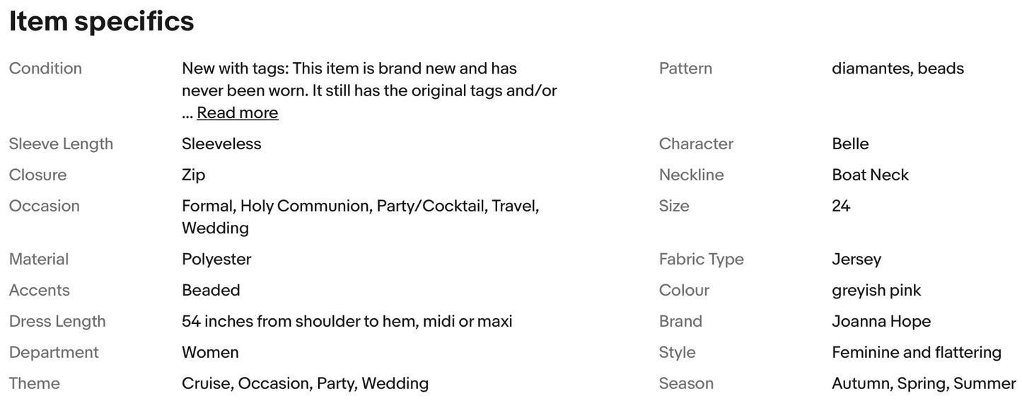 JOANNA HOPE DIAMANTÉS BEADS WEDDING OCCASION EVENING PARTY DRESS SIZE 24 new