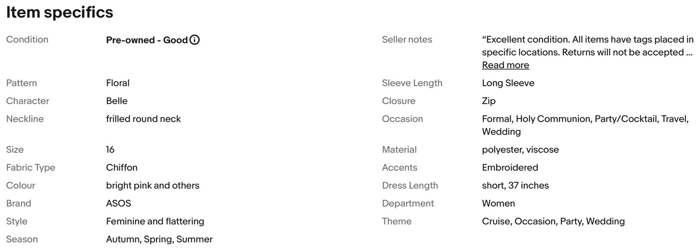 ASOS EMBROIDERED FLORAL WEDDING OCCASION PARTY DRESS SIZE 16