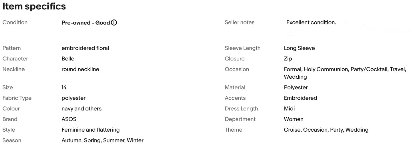 ASOS Embroidered FLORAL MIDI PLEAT OCCASION PARTY DRESS SIZE 14