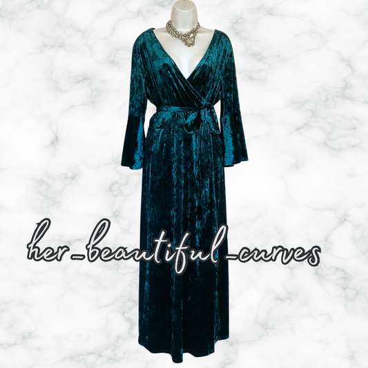 JOANNA HOPE RICH VELVET MIDI/MAXI OCCASION EVENING DRESS SIZE 20 new with tags