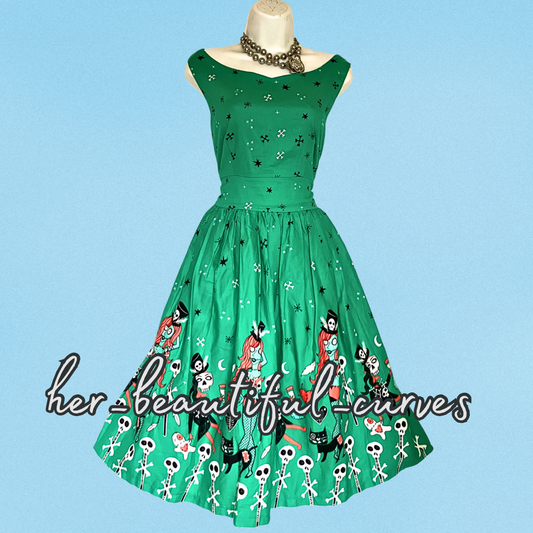 LINDY BOP VINTAGE STYLE WITCH DOCTOR OCCASION PARTY DRESS SIZE 12