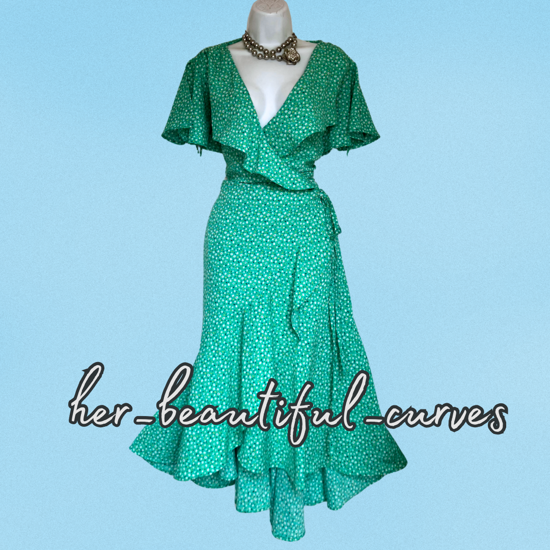 JOE BROWNS FLORAL PRINT WEDDING OCCASION WRAP PARTY DRESS SIZE 24