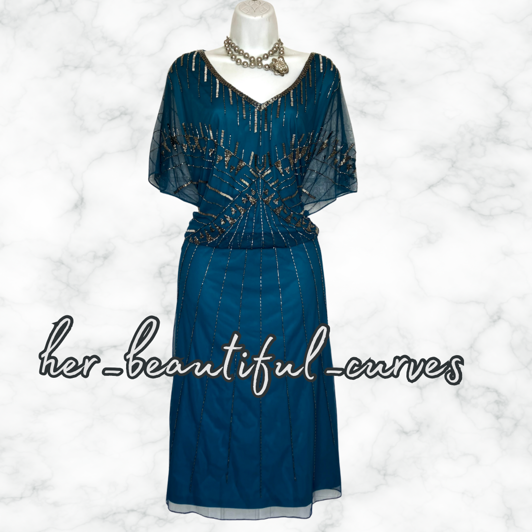 JOANNA HOPE BEADED OCCASION PARTY DRESS SIZE 26