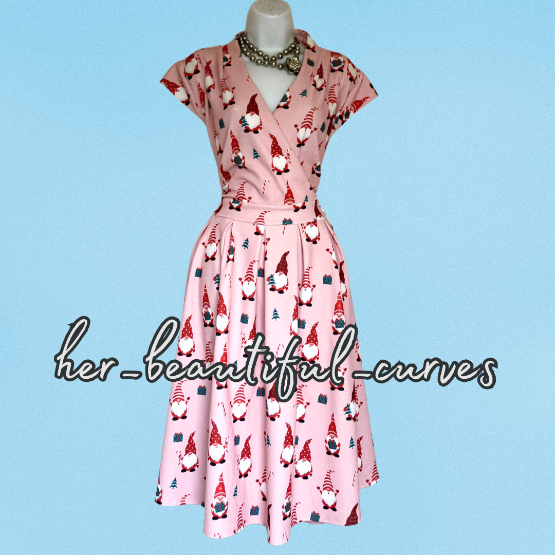 LADY VINTAGE VINTAGE STYLE XMAS OCCASION PARTY DRESS SIZE 22