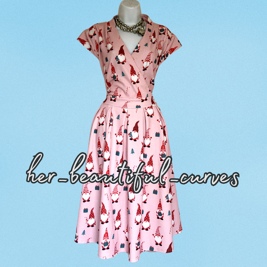 LADY VINTAGE VINTAGE STYLE XMAS OCCASION PARTY DRESS SIZE 22