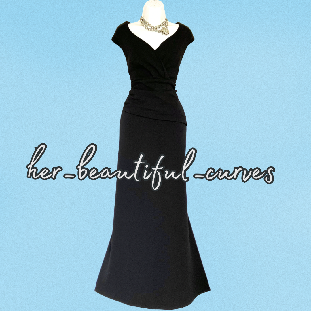 QUIZ BLACK MAXI OCCASION JERSEY EVENING PARTY DRESS SIZE 22