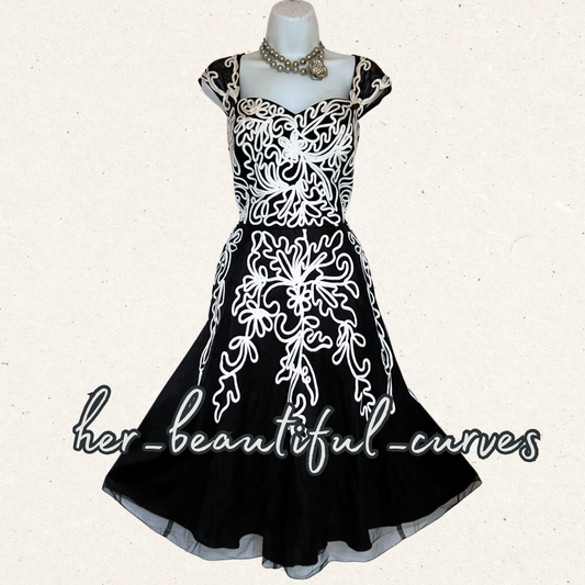 JOANNA HOPE TAPE WORK WEDDING OCCASION PARTY DRESS SIZE 20