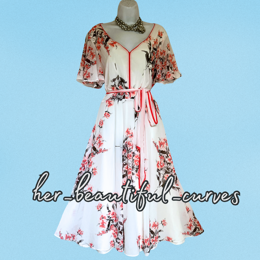 JACQUES VERT FLORAL PRINT WEDDING OCCASION PARTY DRESS SIZE 18