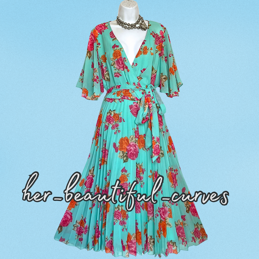 ASOS FLORAL PRINT WEDDING OCCASION PARTY DRESS SIZE 18 new with tags
