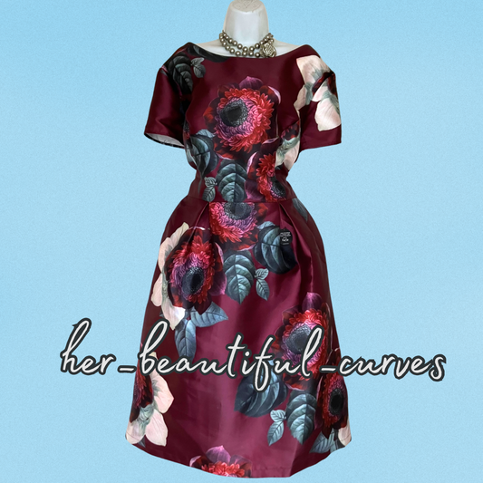 CHI CHI LONDON FLORAL PRINT WEDDING OCCASION PARTY DRESS SIZE 22 new with tags