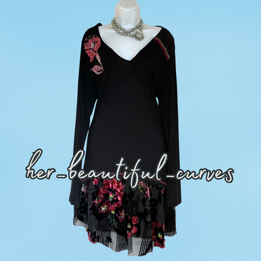 JOE BROWNS QUIRKY & UNIQUE JERSEY PARTY DRESS SIZE 16 new with tags